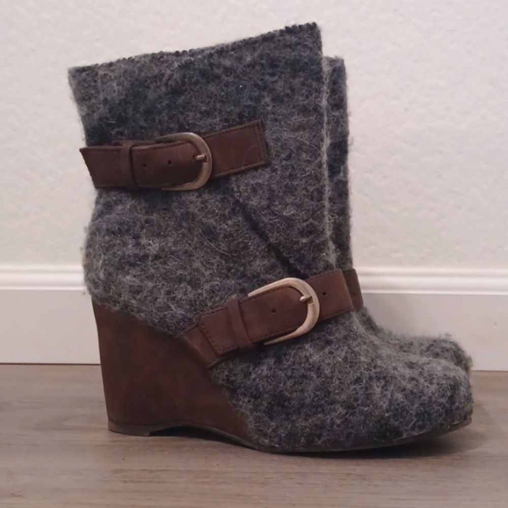 Muk Luks Wedge Ankle Booties